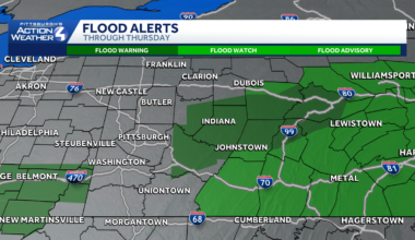 Flood Warnings in Pennsylvania due to heavy rain Thursday