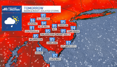 Tropical humidity, isolated showers Wednesday for Philly region – NBC10 Philadelphia