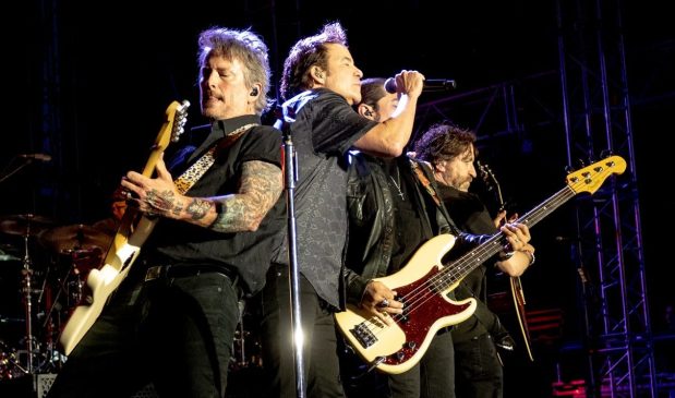 Train performs at MusikFest's Wind Creek Steel Stage at PNC Plaza, Monday, Aug. 3, 2026, in Bethlehem. The annual festival runs through Aug. 9. (Jonathan Broady/Special to The Morning Call)