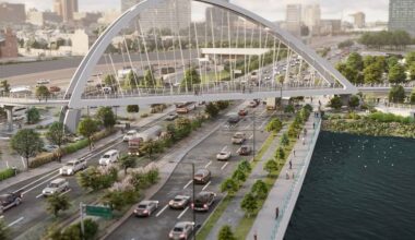 Assembly of pedestrian bridge connecting South Street to waterfront to begin next month