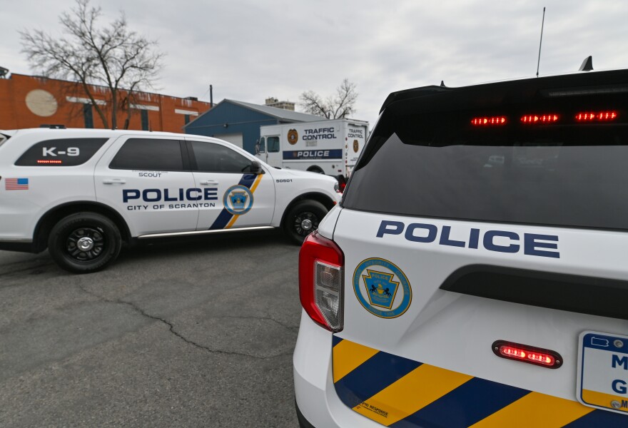 Scranton Police Department patrol cars are seen in this 2025 file photo.
