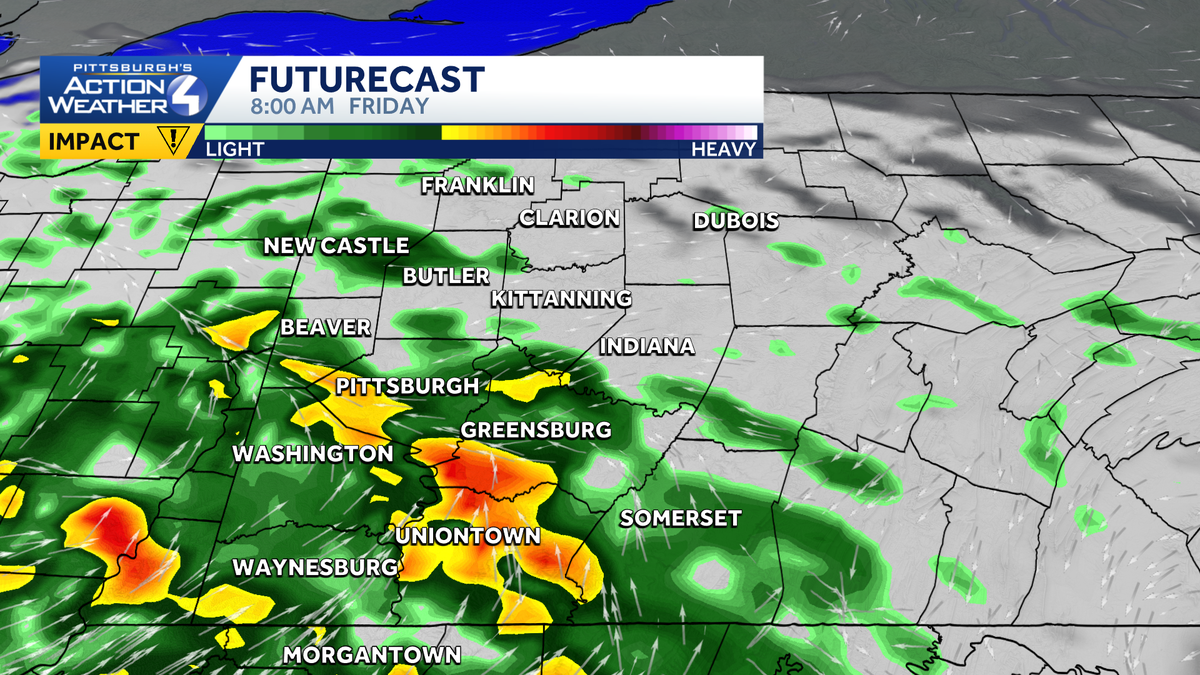 Pittsburgh: Impact Day Friday for morning rain