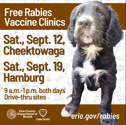Erie Co. Health Department rabies clinics for pets
