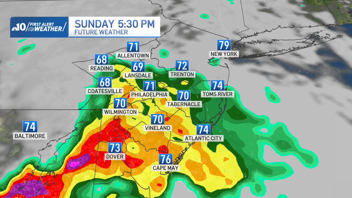 Beautiful Saturday then stormy Sunday ahead for Philly region – NBC10 Philadelphia