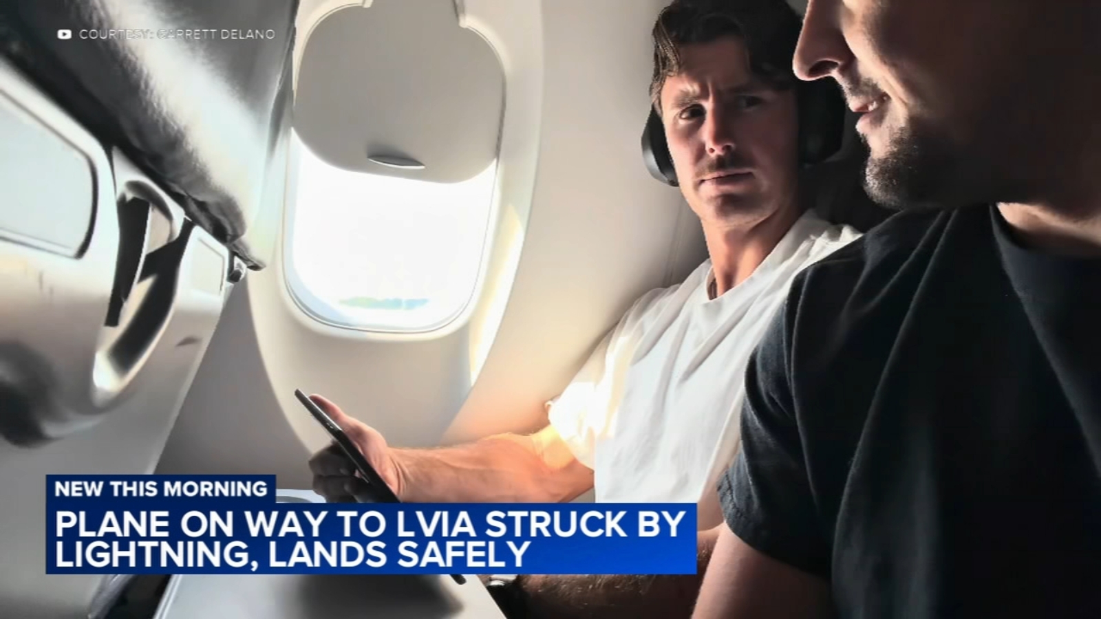 Plane with Party Animals baseball team players lands safely at Lehigh Valley International Airport after being struck by lightning