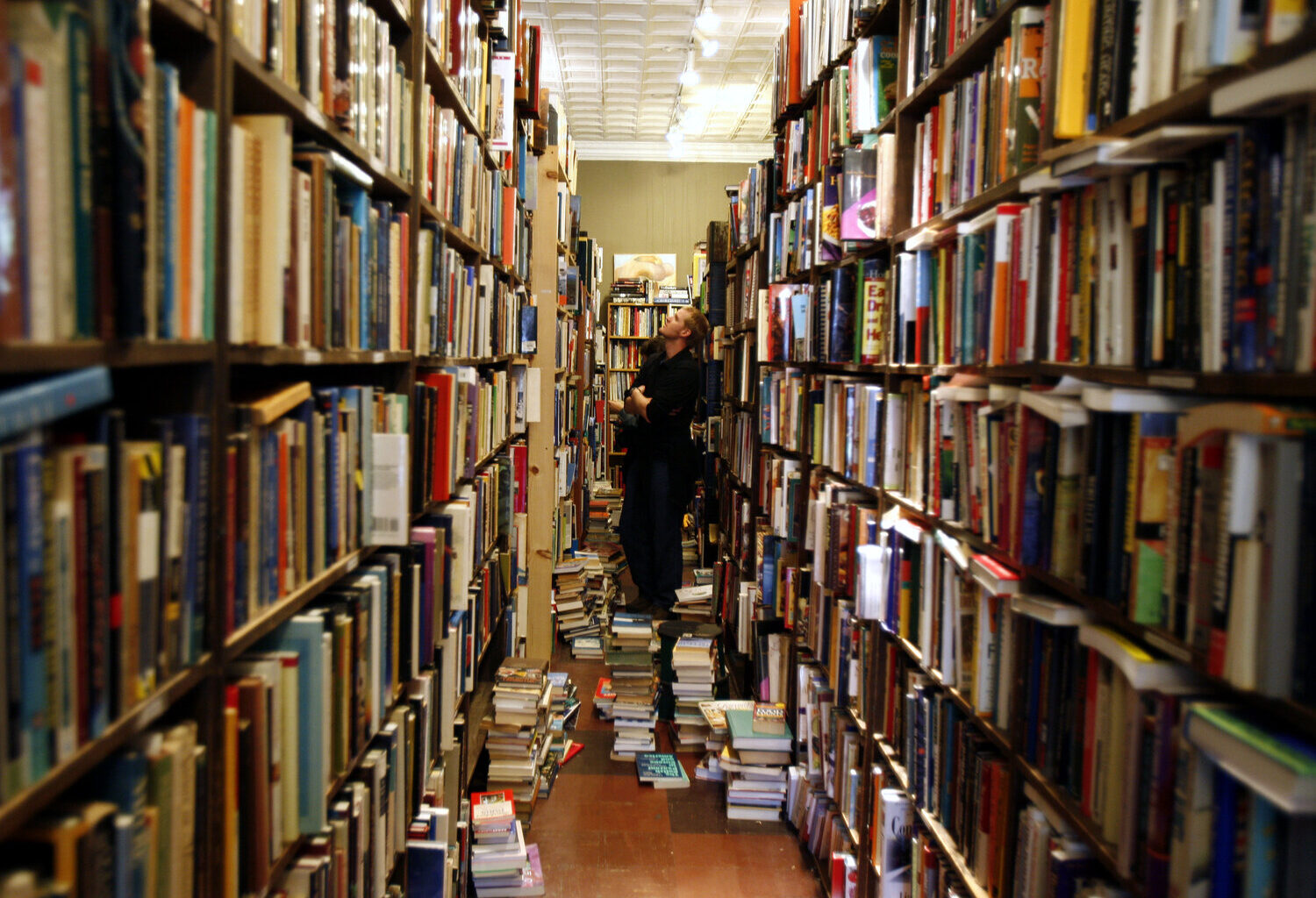 The Booktrader, a stalwart Old City used bookstore, offers two stories of overflowing shelves, one of Philadelphia