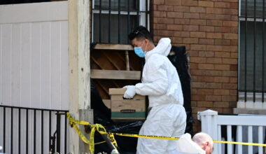 FBI agents for the third time raid and execute a search warrant at the home of Eugene Horsch on the 400 block of West Chew Avenue in the Olney neighborhood in Philadelphia, on Monday, July 13, 2026.