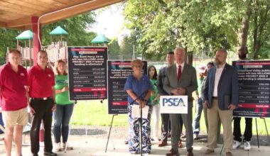 Pennsylvania educators rally against federal funding cuts in Mechanicsburg