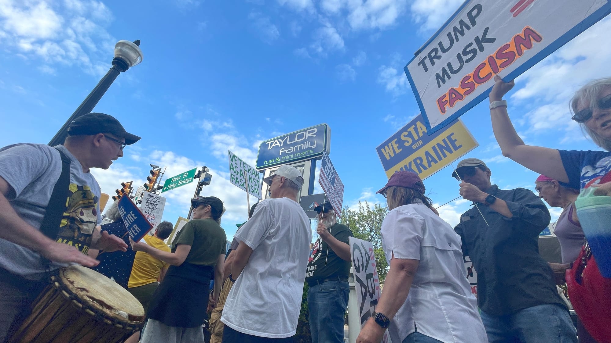 About 250 people of all ages gathered in Bethlehem for the International Workers’ Day, or May Day, march at the South Bethleh