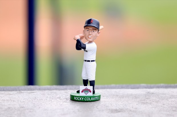 The first 2,500 ticket holders for Rocky Colavito Tribute Night at FirstEnergy Stadium Aug. 11 received a Rocky Colavito bobblehead.(Courtesy of Reading Fightin Phils)