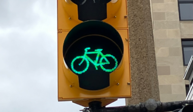 Bike lane traffic light