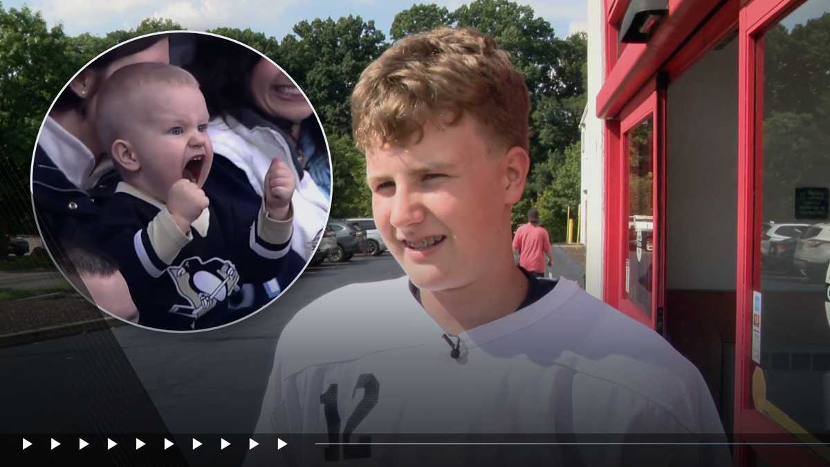 Penguins' buckle up baby starts hockey journey in Connecticut