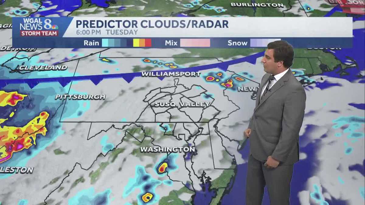 Scattered showers & storms overnight in south central PA