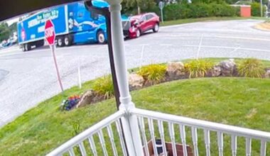 Video captures moment tractor-trailer, SUV collide on Pennsylvania road