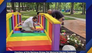 Community Volunteers Repaint Rainbow Bridge Memorial | Local News