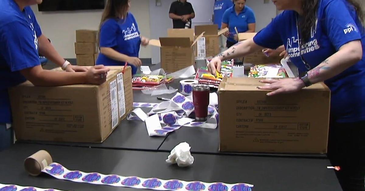 PPL workers pack kits with pencils and notebooks for elementary students | Allentown Area