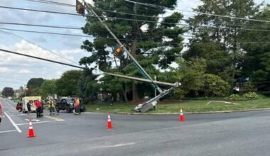 Pickup truck crashes into utility pole at Palmer Twp. intersection | Easton Area