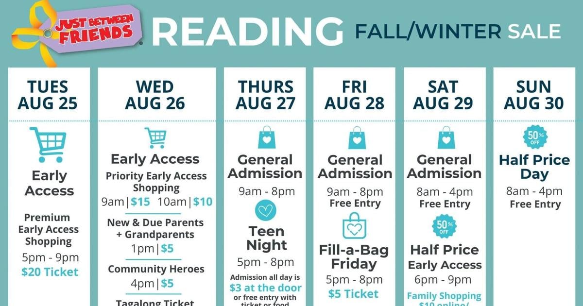 Celebrate thrifting! Join Just Between Friends' multi-day event in Berks | Berks Regional News