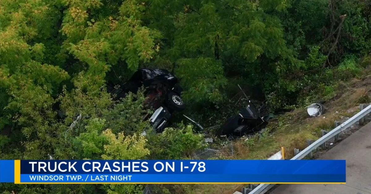High rate of speed, wet conditions causes tractor-trailer to crash down I-78 embankment | Northern Berks County