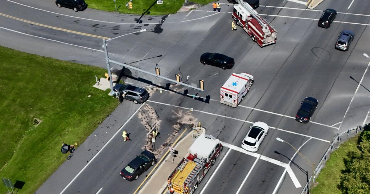 At least one person injured after car crashes into pole in Whitehall Twp. | Allentown Area
