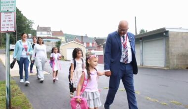 Special guest greets some BASD students on their 1st day of school | Bethlehem Area