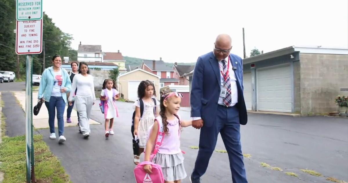 Special guest greets some BASD students on their 1st day of school | Bethlehem Area