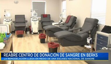 Centro de donación reabre en Berks en medio de escasez nacional de sangre | Noticias