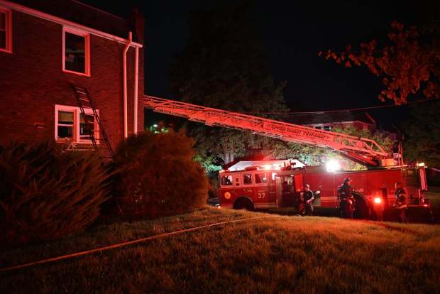 Crews at a house fire in the 100 block of Alverstone Road Monday morning. (COURTESY TAPPAN FIRE PHOTOS)
