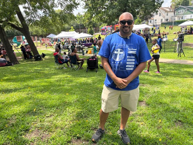Joseph Sarjoo, a Bread of Life leader in charge of evangelism, said the church works all year to make the Free School Backpack Giveaway/Community Fun Day work. (KATHLEEN E. CAREY - DAILY TIMES)