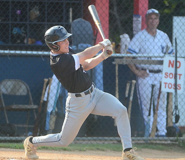 Wayne's Ben Milligan knocks in two runs in a 10-run first inning. (PETE BANNAN/MediaNews Group)