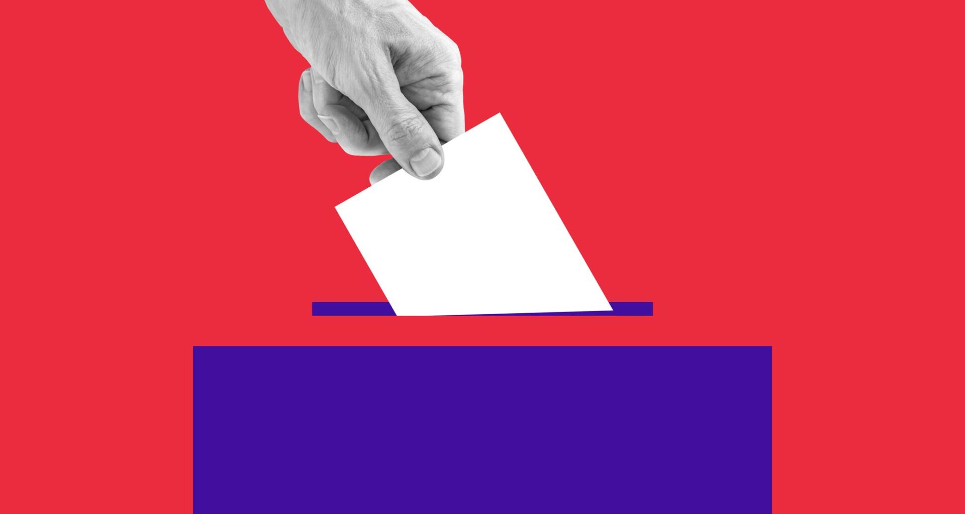 hand putting ballot in box
