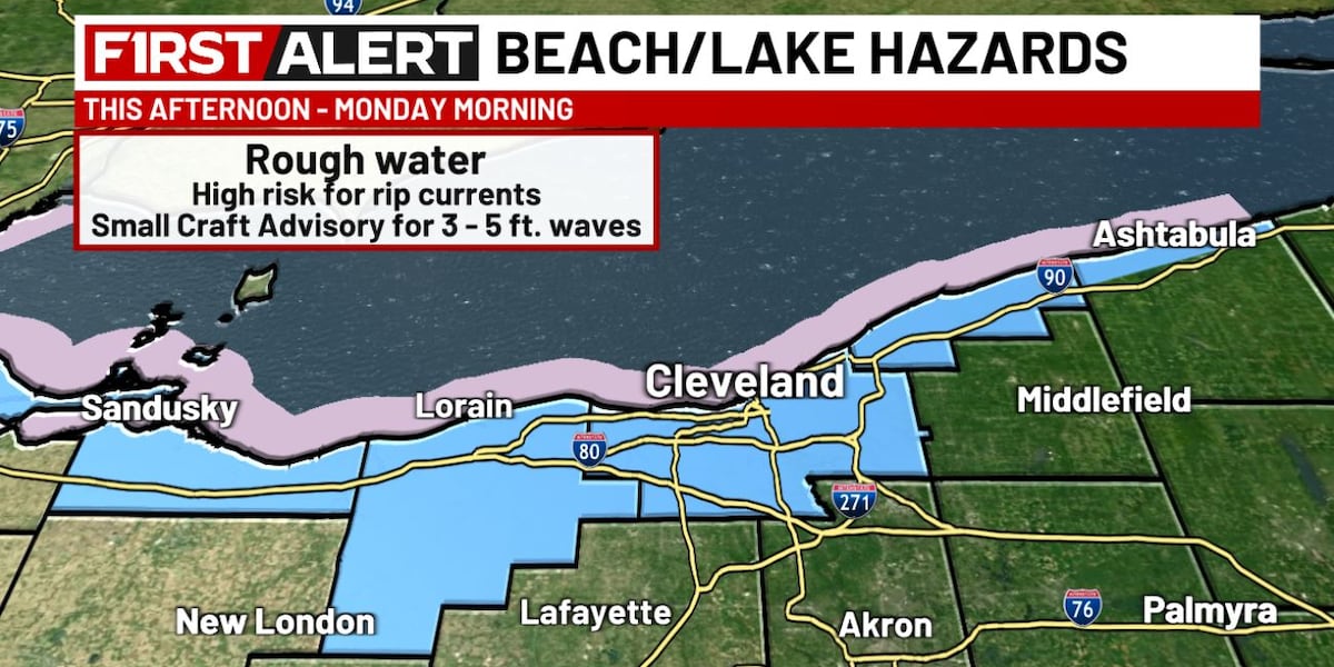 National Weather Service warns of dangerous Lake Erie swimming conditions