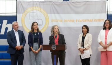 Pennsylvania health secretary Debra Bogen highlights free period products program in Scranton