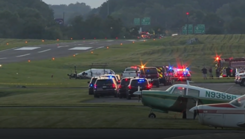 'Violent crash' at Pennsylvania airport kills pilot, injures 2 state police troopers