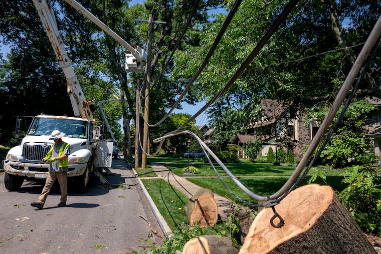 Suburban communities like Merion Station were impacted by a microburst storm last month.