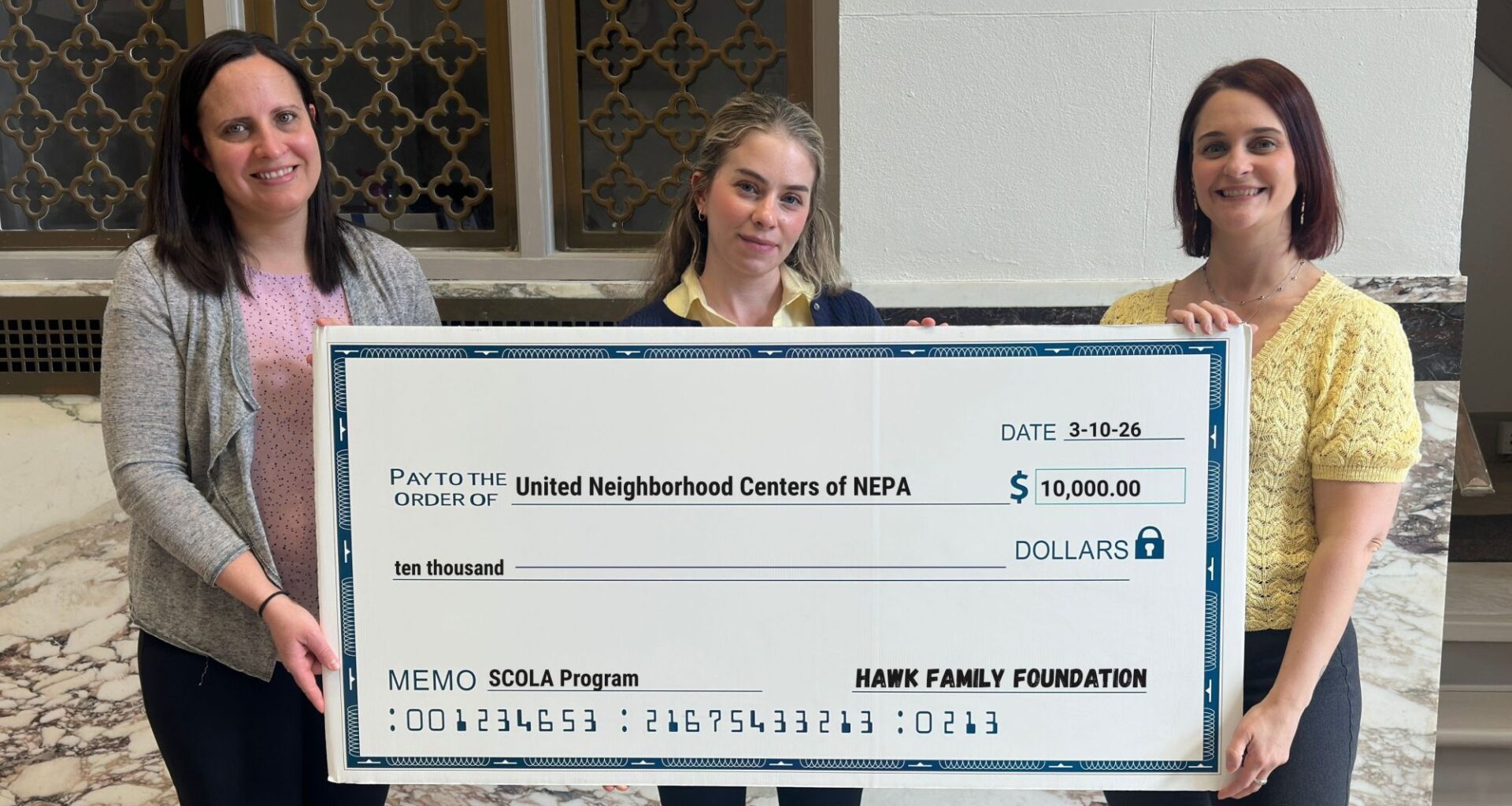 UNC receives $10,000 grant for SCOLA Program – Scranton Times-Tribune