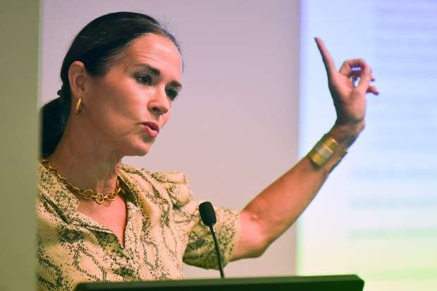 State Rep. Bridget M. Kosierowski speaks during an event celebrating the Northeast Pennsylvania Clinical Education Consortium at Regional Hospital of Scranton Wednesday, August 12, 2026. (SEAN MCKEAG / STAFF PHOTOGRAPHER)