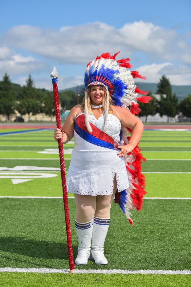 Lakeland's Ella Carrighan as Miss Chief. Her mother placed 4,000 rhinestones on her boots.