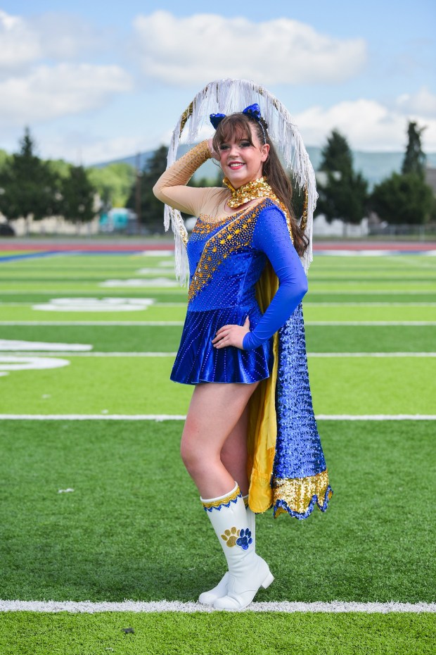 Valley View's Heather Davis as Miss Cougar, returns for a second year.