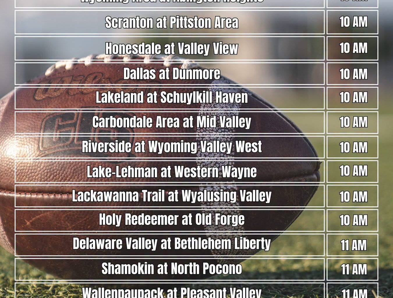 HS FOOTBALL: 2026 Lackawanna Football Conference Scrimmage Schedule – Scranton Times-Tribune