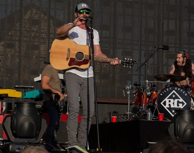 Riley Green opens for Brad Paisley at Muskiest on closing night in Bethlehem on Sunday August 11, 2019.30856107-mc-ent-review-brad-paisley