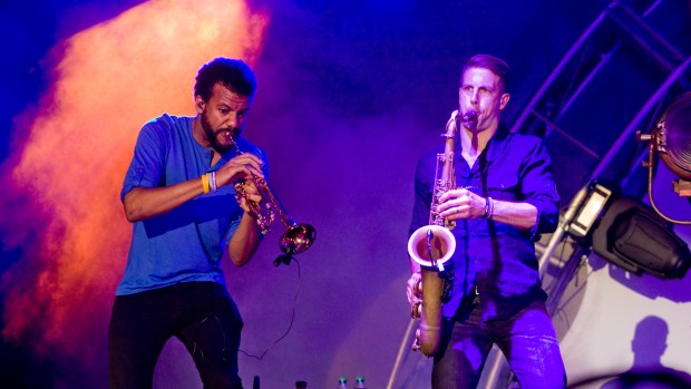 O.A.R.play the Sands Steel Stage at PNC Plaza during Musikfest on Sunday August 9, 2015. Bethlehem: Sunday; August 9, 2015 (DOUGLAS KILPATRICK/SPECIAL TO THE MORNING CALL) mc-musikfest-review-oar-steel-stage