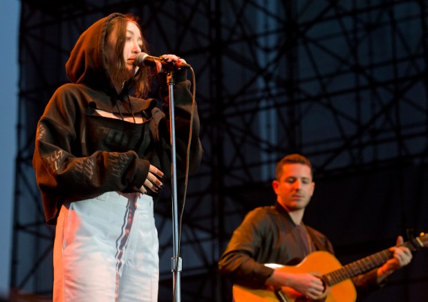 Noah Cyrus performs on the Sands Steel Stage at Musikfest on Tuesday, August 8, 2017. /// (Harry Fisher / The Morning Call) mc-ent-review-musikfest-aloe-blacc-20170802