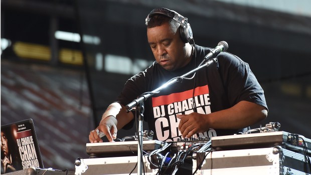 DJ Charlie Chan opens for Run DMC at Musikfest's Sands Steel Stage. Bethlehem. Pa. on Saturday, Aug. 6, 2016. // 080616 // APRIL BARTHOLOMEW / THE MORNING CALL / mc-review-musikfest-run-dmc-steel-stage