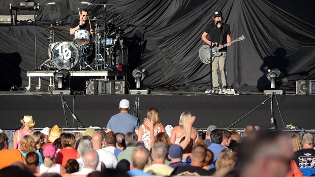 Tucker Beathard performs on the Sands Steel Stage at Musikfest on Sunday night./// - BETHLEHEM - EMILY PAINE / THE MORNING CALL - Taken Sunday, August 7, 2016. keyword: Robson