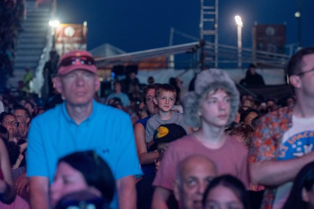 AJR performs at Musikfest's Wind Creek Steel Stage at PNC Plaza on Sunday, Aug. 9, 2026, in Bethlehem. AJR headlined the final day of the 43rd annual Musikfest. (Jonathan Broady/Special to The Morning Call)