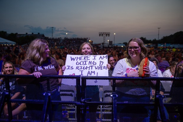 AJR performs at Musikfest's Wind Creek Steel Stage at PNC Plaza on Sunday, Aug. 9, 2026, in Bethlehem. AJR headlined the final day of the 43rd annual Musikfest. (Jonathan Broady/Special to The Morning Call)