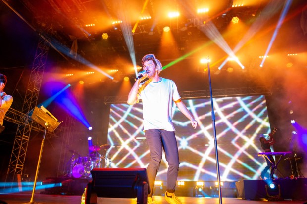 AJR performs at Musikfest's Wind Creek Steel Stage at PNC Plaza on Sunday, Aug. 9, 2026, in Bethlehem. AJR headlined the final day of the 43rd annual Musikfest. (Jonathan Broady/Special to The Morning Call)