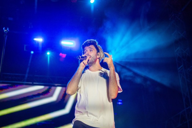AJR performs at Musikfest's Wind Creek Steel Stage at PNC Plaza on Sunday, Aug. 9, 2026, in Bethlehem. AJR headlined the final day of the 43rd annual Musikfest. (Jonathan Broady/Special to The Morning Call)
