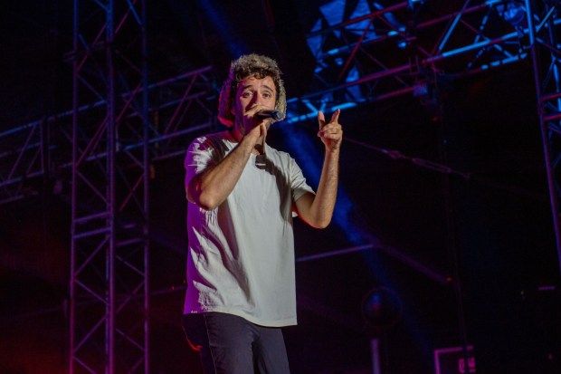 AJR performs at Musikfest's Wind Creek Steel Stage at PNC Plaza on Sunday, Aug. 9, 2026, in Bethlehem. AJR headlined the final day of the 43rd annual Musikfest. (Jonathan Broady/Special to The Morning Call)